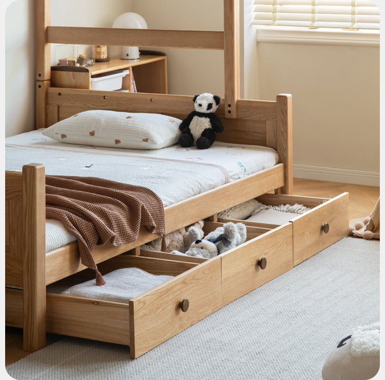 Oak Solid Wood Children's Cloud Bunk Bed