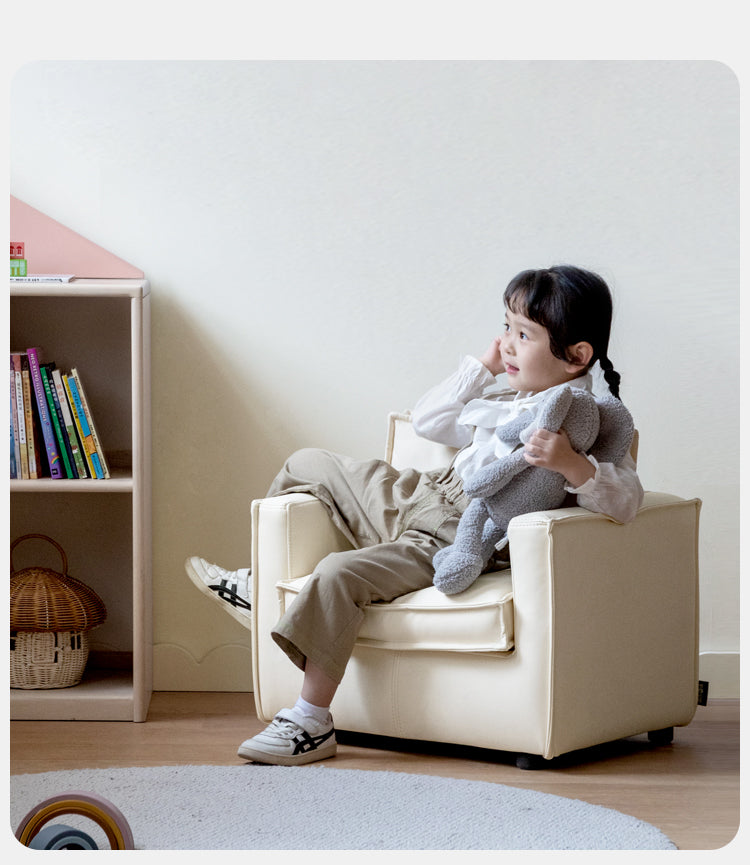 Small  leather fabric children's lazy sofa "