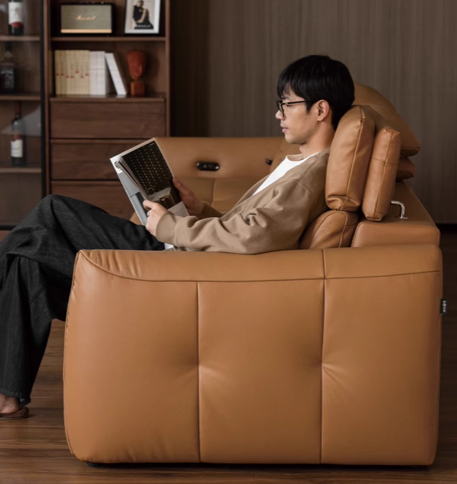 Leather Electric Luxury High Backrest Sofa