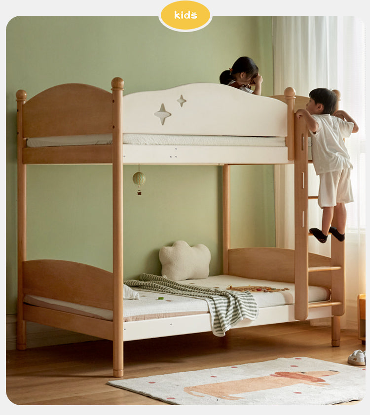 European Beech solid wood children's bunk bed.