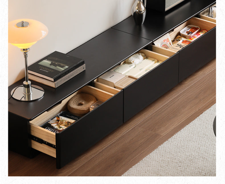 Poplar Solid Wood Floor Storage TV Cabinet