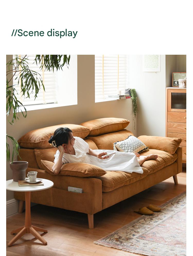 Ash Fabric Sofa Living Room