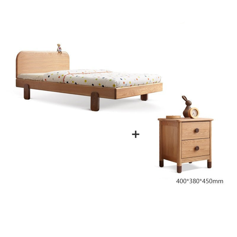 Oak solid wood children's bed")