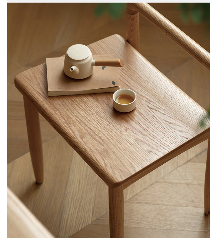 Ash, Oak Solid Wood Tea Chair: