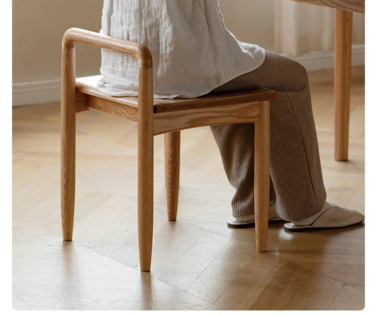 Ash, Oak Solid Wood Tea Chair: