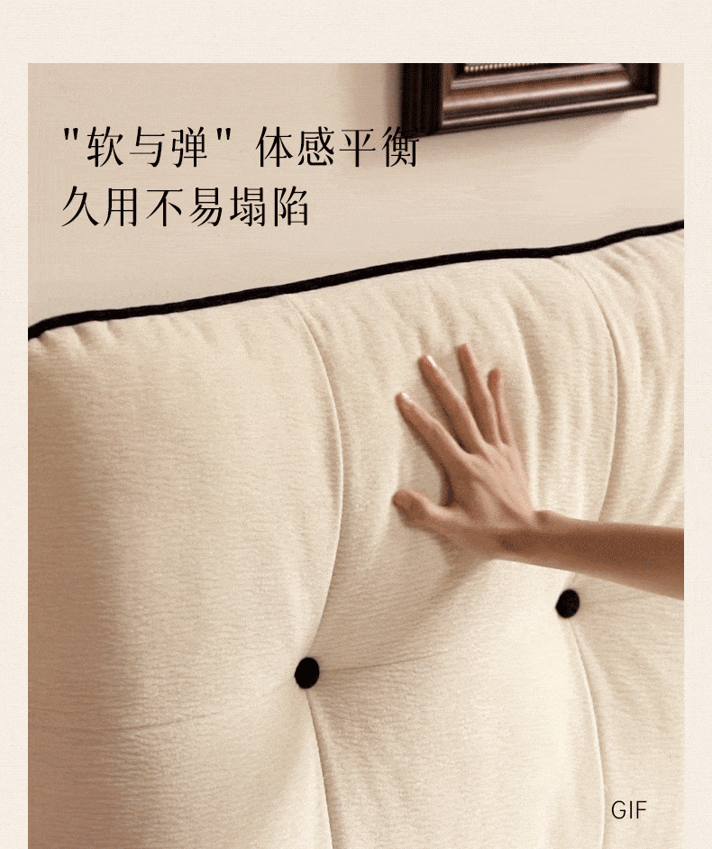 Rubberwood Solid Wood  French Retro Soft Bed