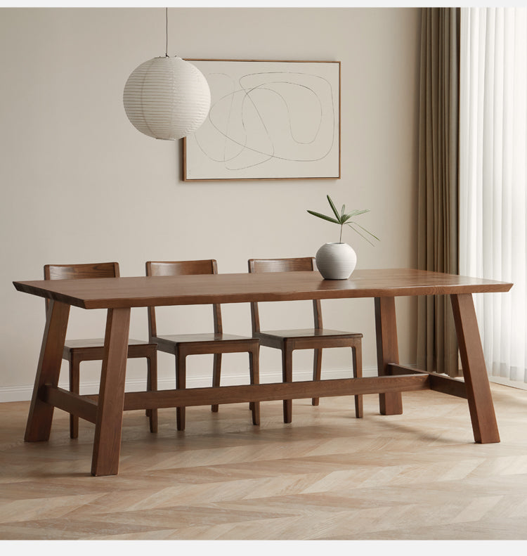 Ash Solid Wood Long Dining Table