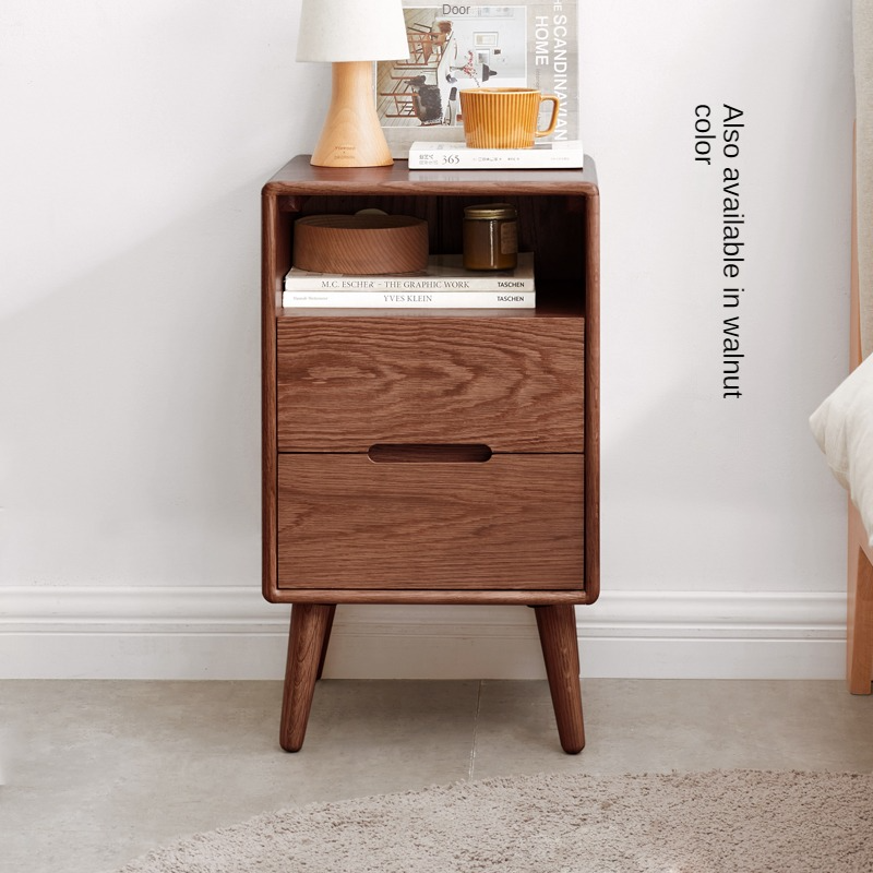 Oak Solid Wood Narrow nightstand Nordic "