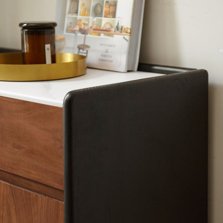 Black Walnut Solid Wood Shoe Porch Cabinet