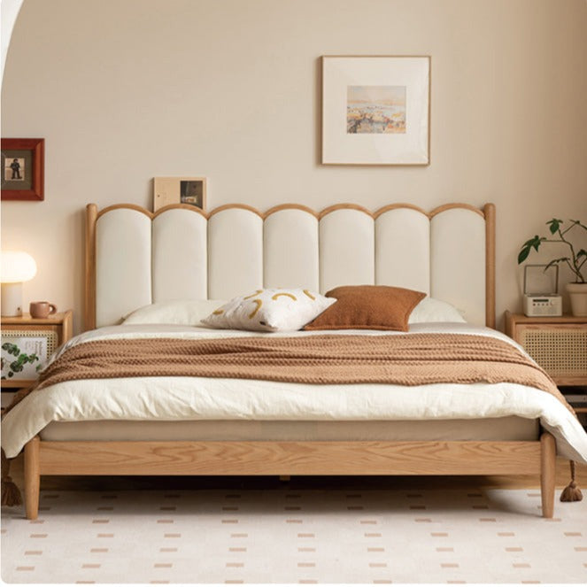 Oak Solid wood  dream house soft bed "