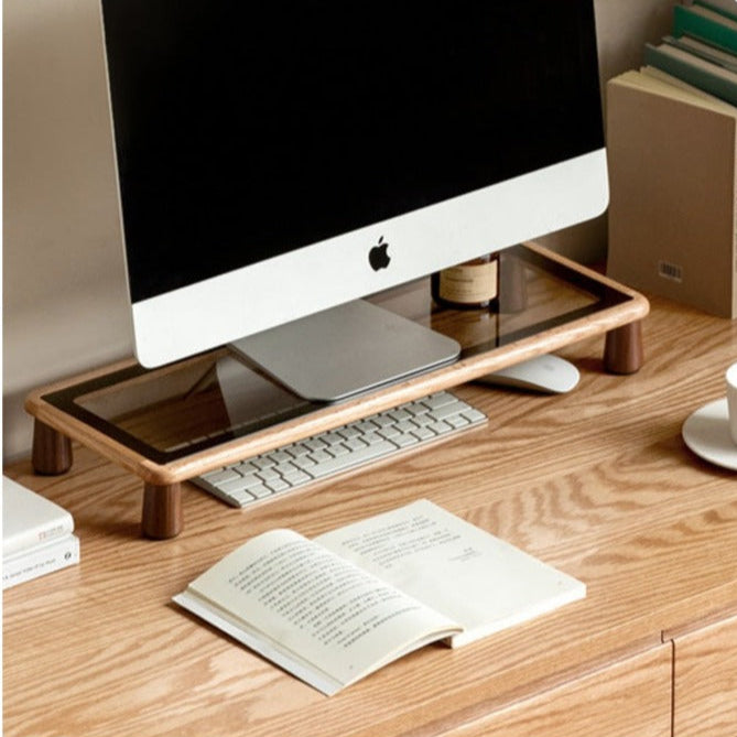 Computer Table Second Level Bracket solid wood desktop computer increased desktop monitor screen increased ...