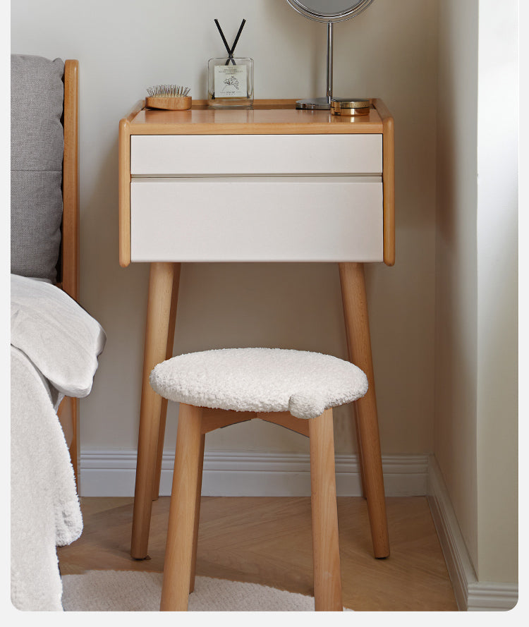 Beech Solid Wood Dressing Table Small Bedside Table"