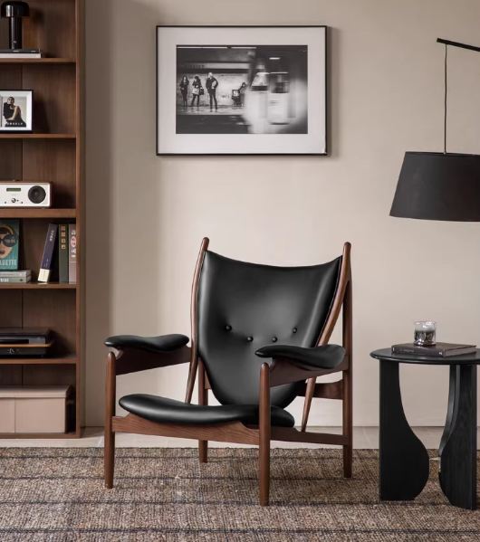 Ash Solid Wood Modern Designer Lounge Chair