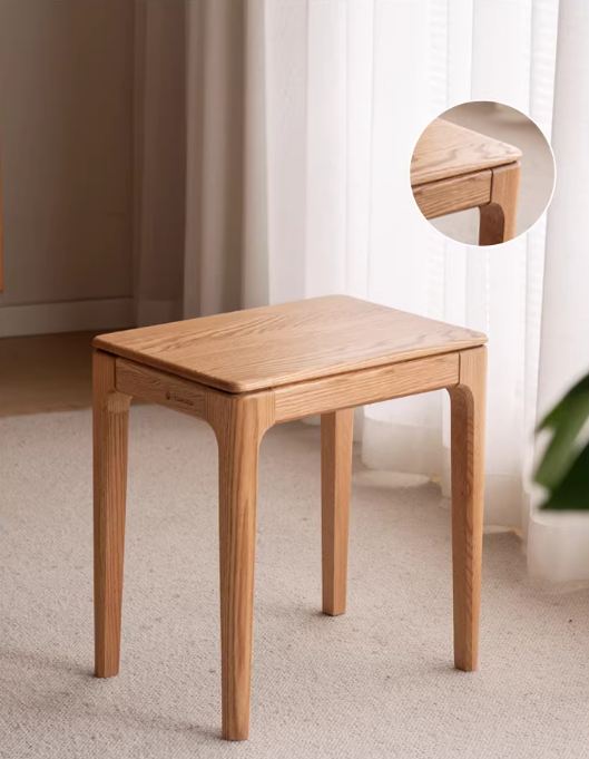 Oak, Ash, Black walnut Solid Wood Modern Style Stool