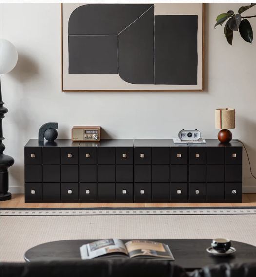 Solid RubberWood Retro Style Side Cabinets
