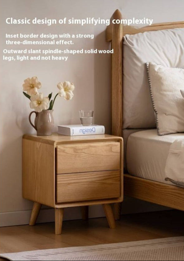 Ash, Oak Solid Wood Modern Nightshand