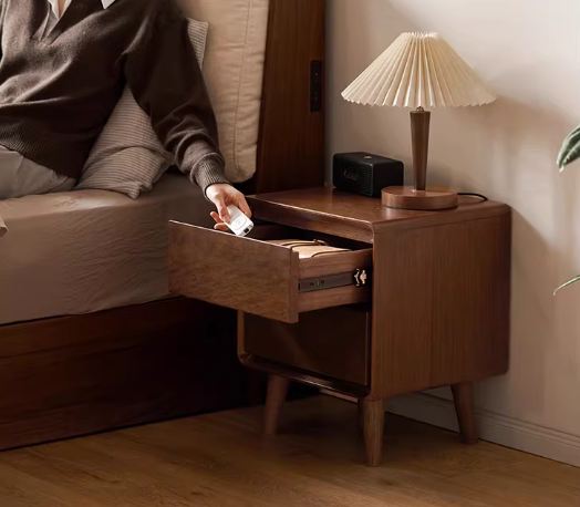 Solid Longan Hardwood Minimalist Style Nightstand