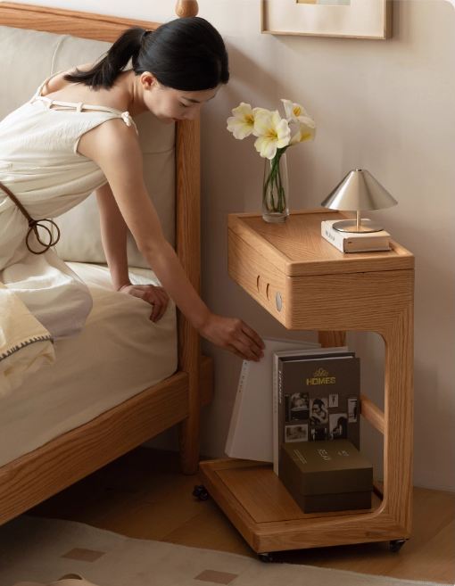 Oak Solid Wood Original Wood Style Side Table