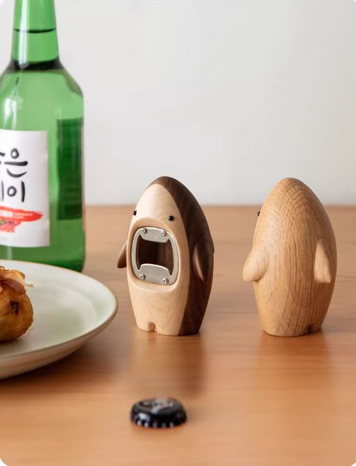 White Oak, Black Walnut, Beech, Maple Solid Wood Beer Bottle Opener