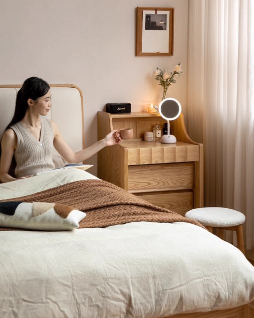 Oak Solid Wood Telescopic Vanity Table