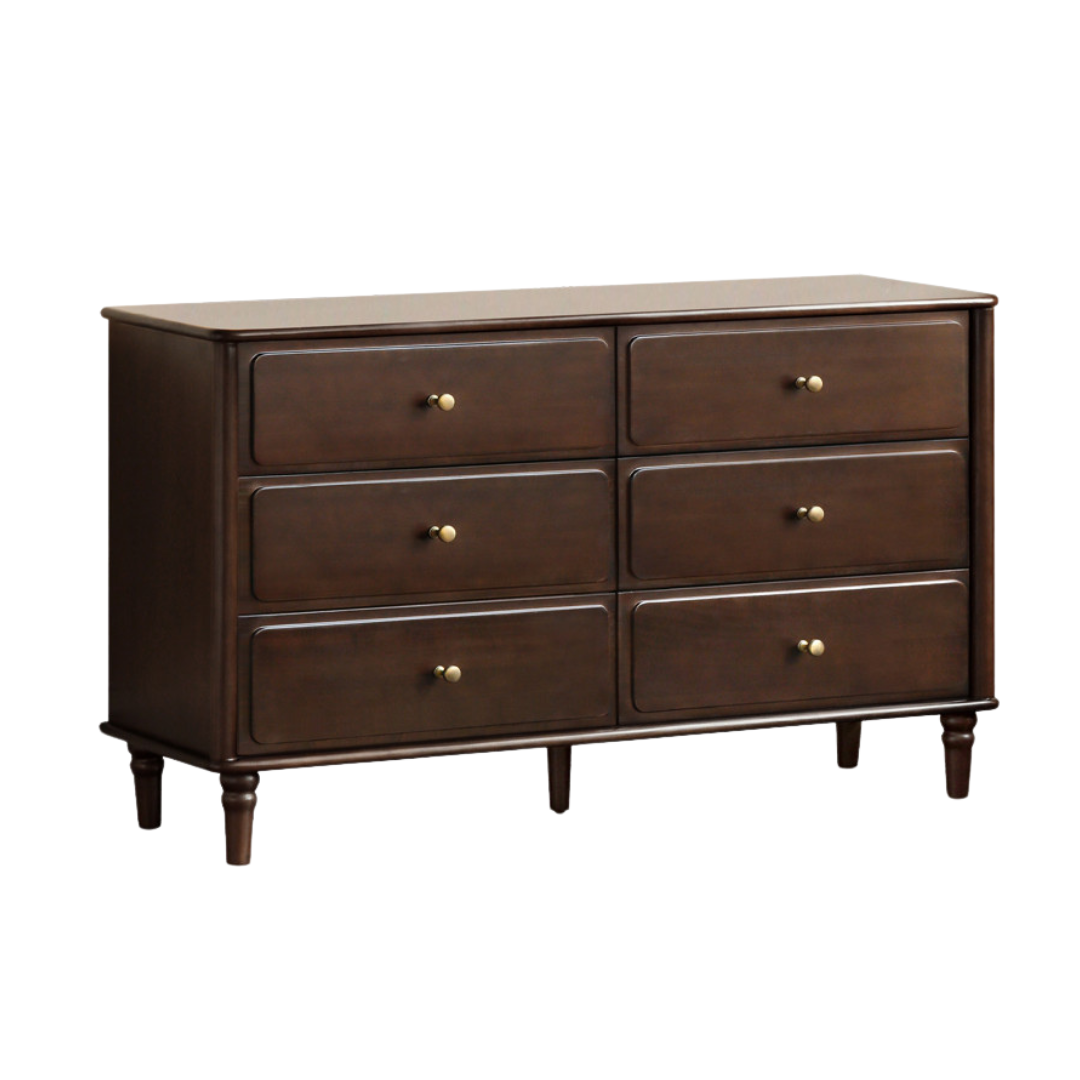 Poplar Solid Wood American Retro Style Chest of Drawers