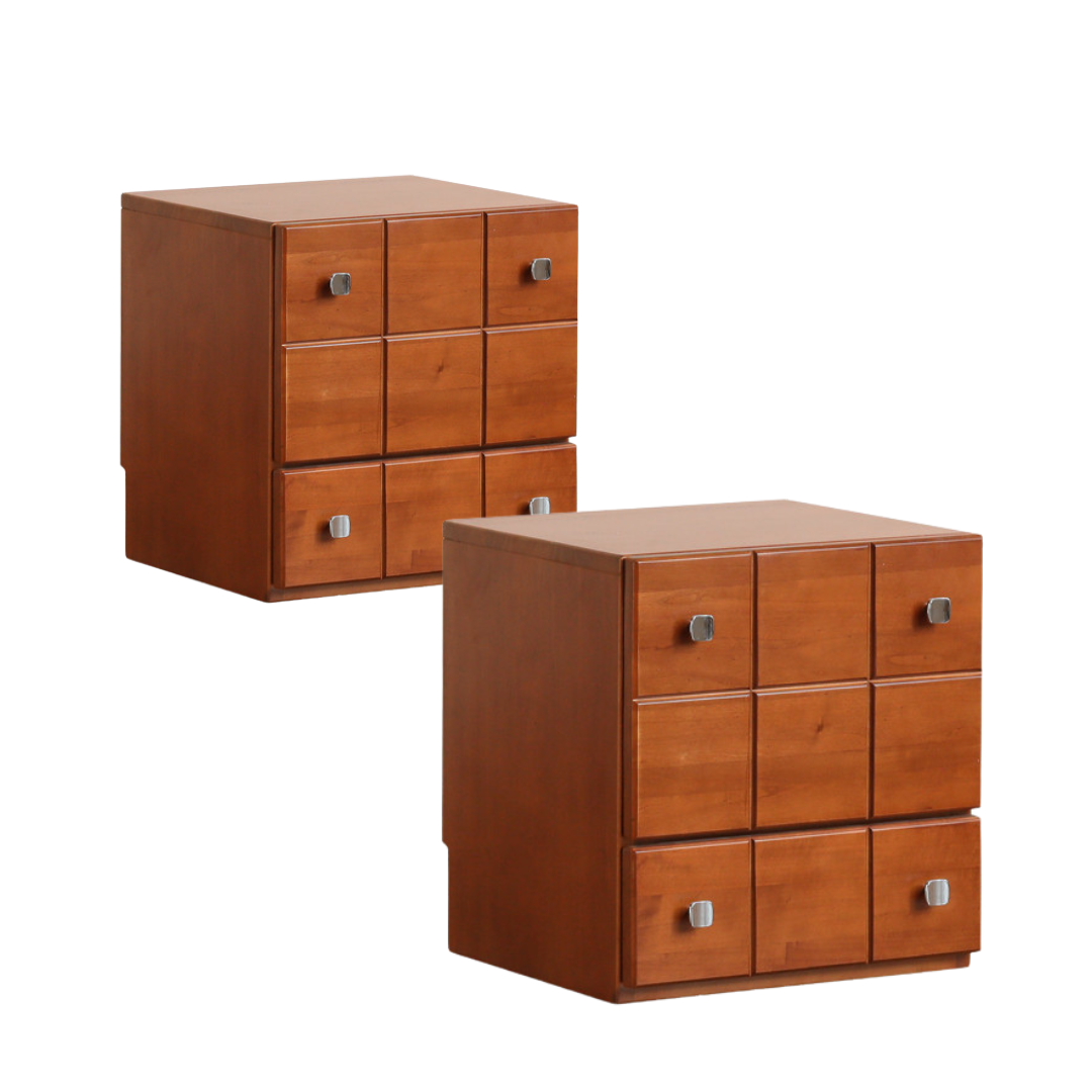 Poplar Solid Wood Retro Style Side Cabinets