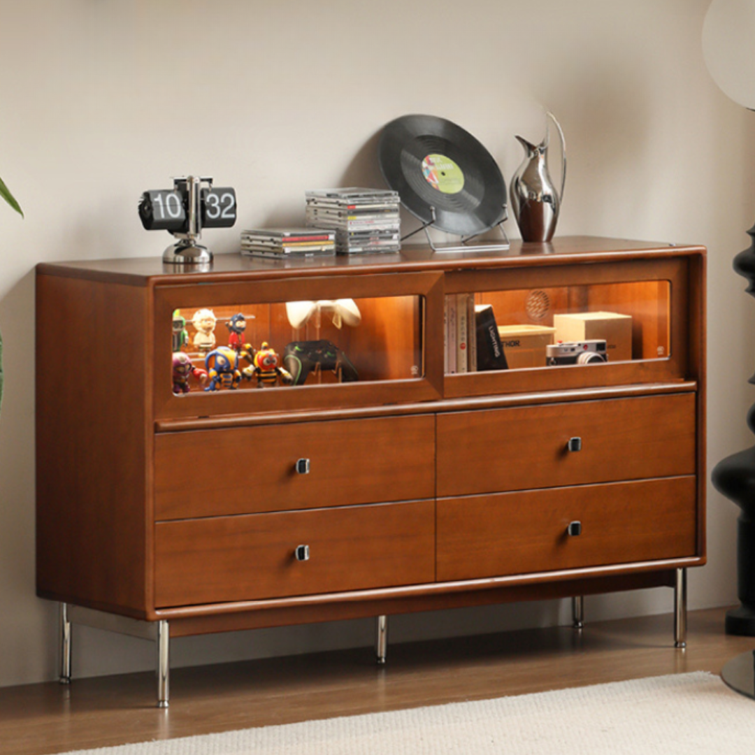 Poplar Solid Wood Cabinet Bauhaus Storage Drawer