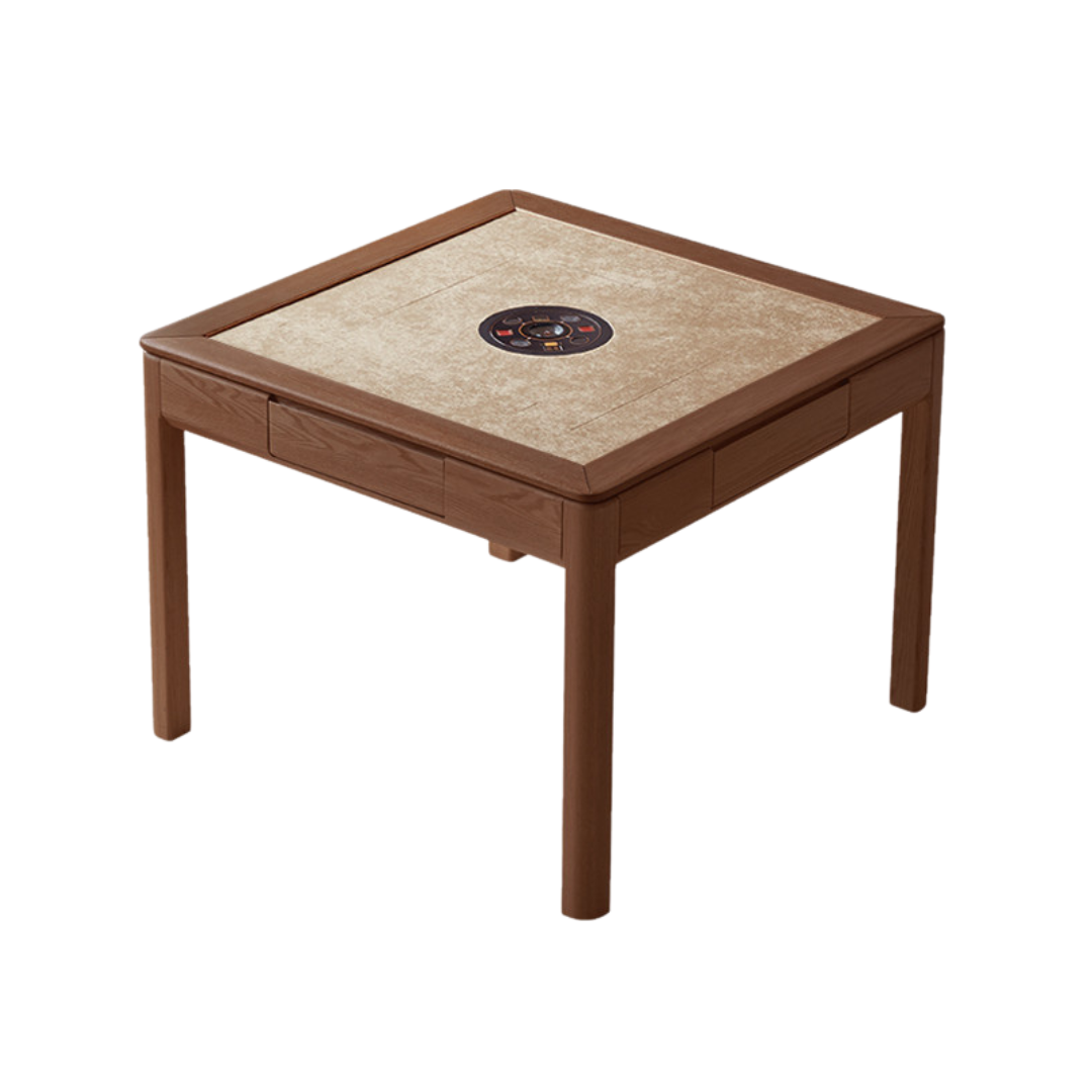 Oak Solid Wood Electric Mahjong Table