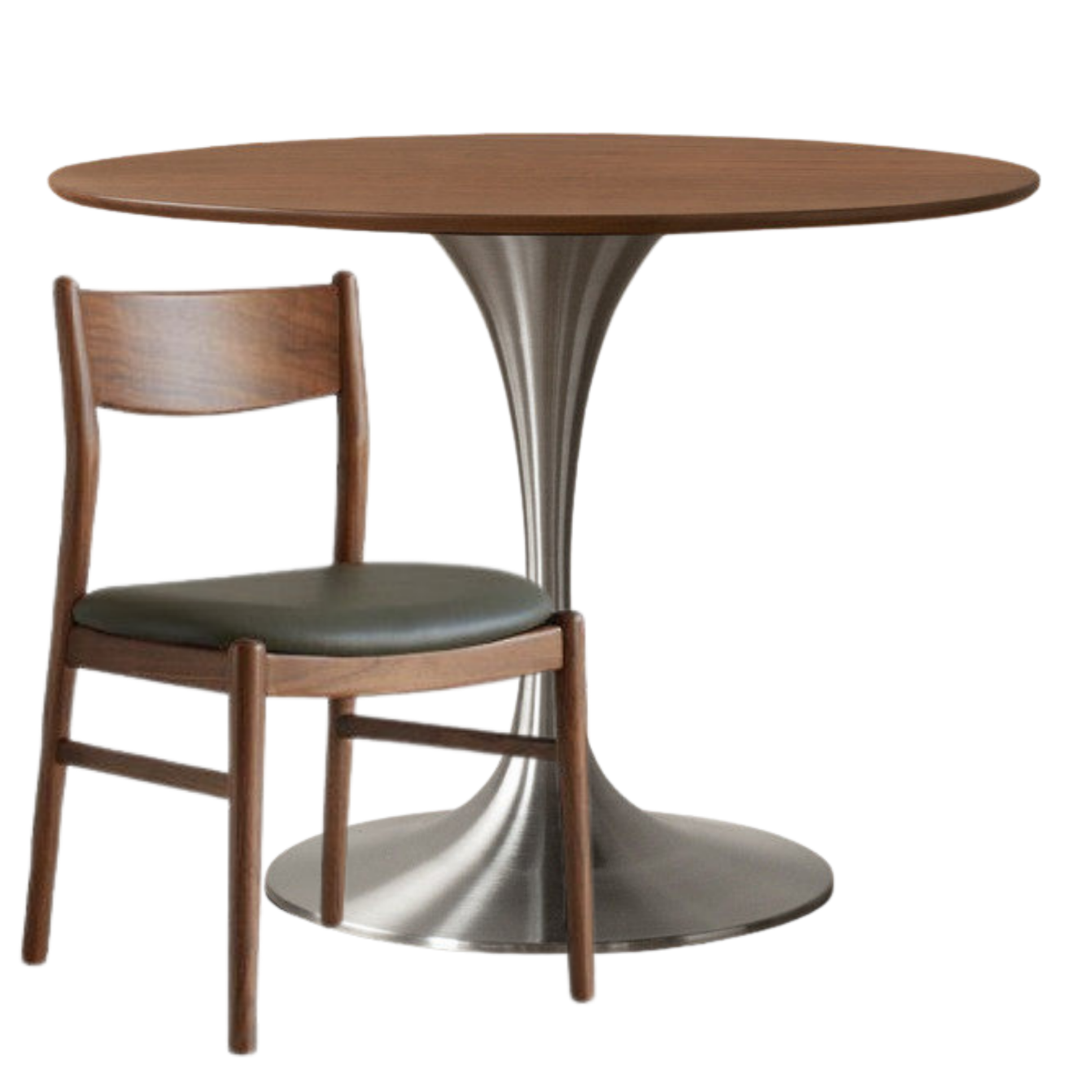 Black Walnut Solid Wood Dining Table Bauhaus Style