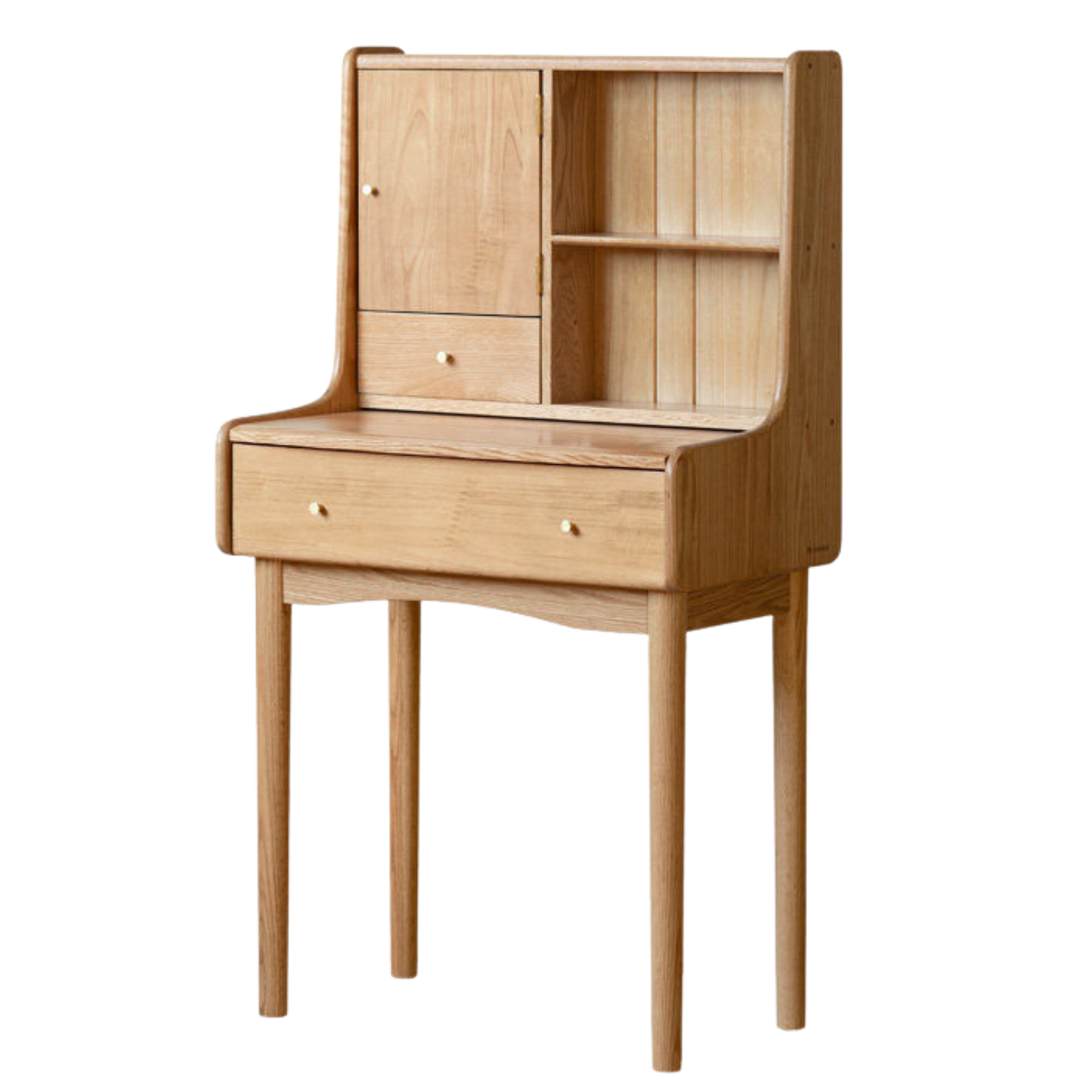 Solid RubberWood Extendable Modern Vanity Table