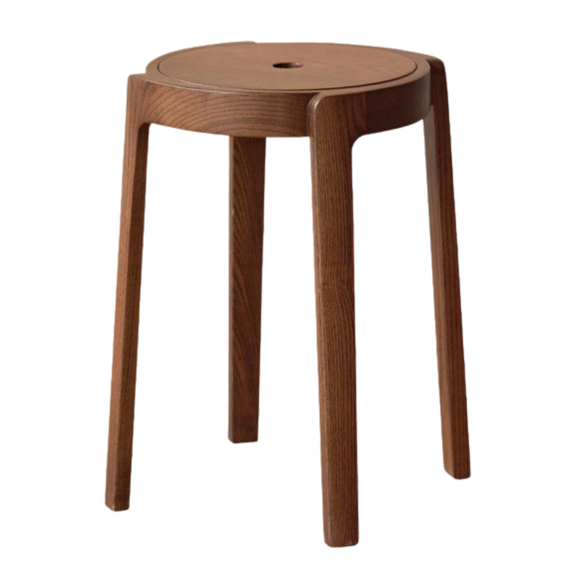 Ash, Solid RubberWood Stackable Stool