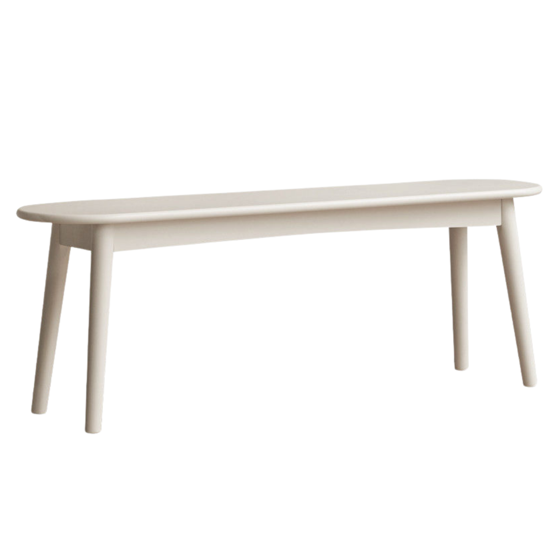 Solid Rubberwood French Cream Style  Long Bench