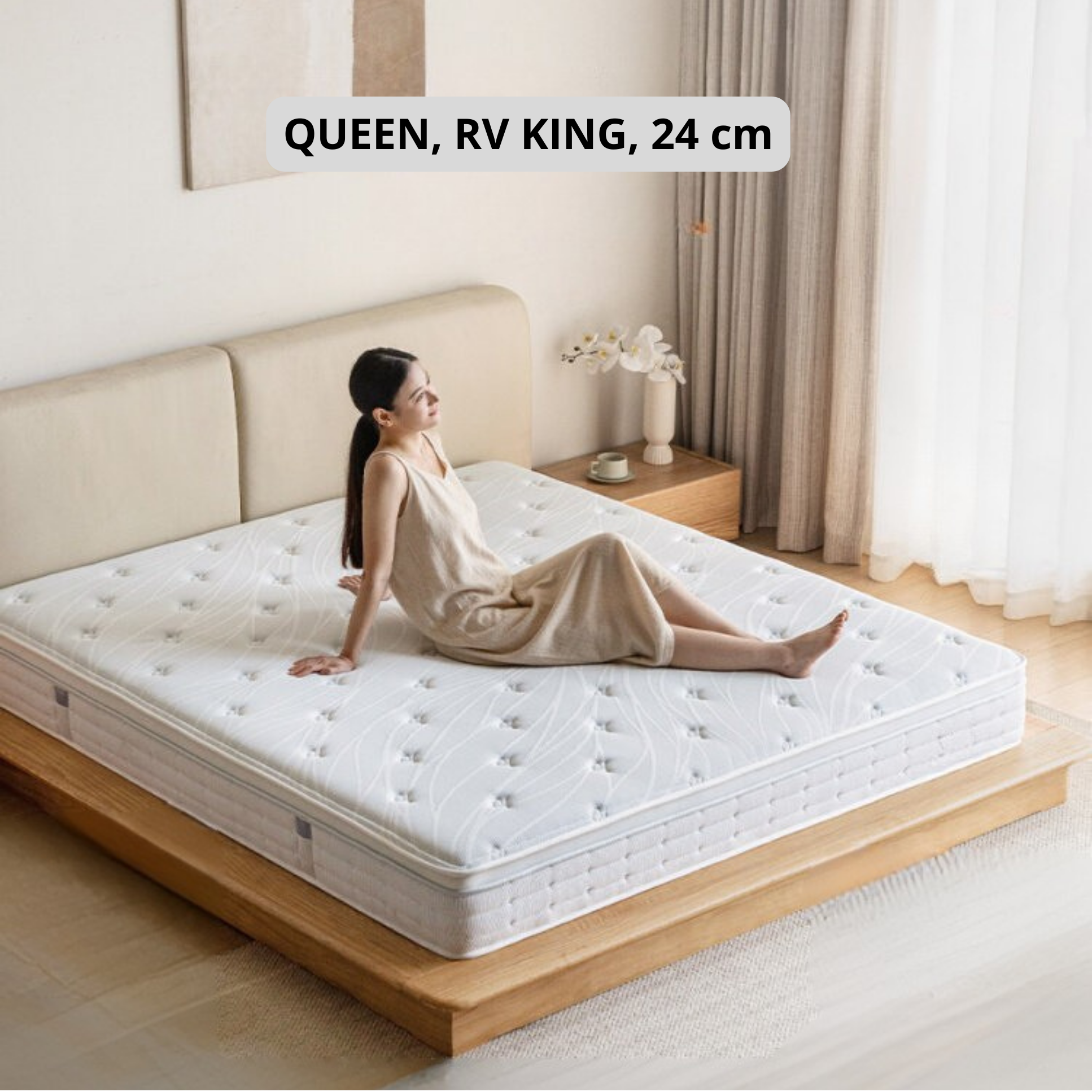 Zero-Glue Hypoallergenic Mattress — Anti-Mite, Breathable Bamboo Charcoal Soft Mattress with Independent Springs