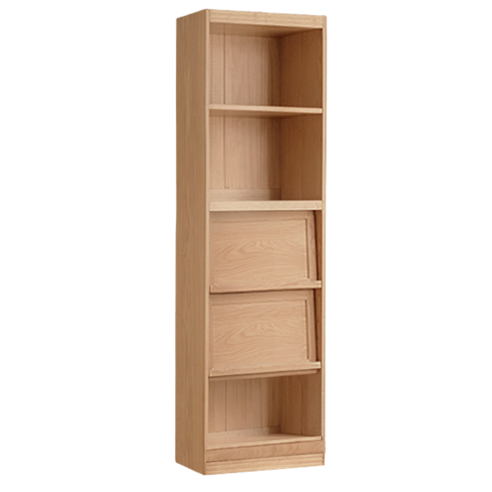 Ash, Oak, Cherry Solid Wood Bookshelf Integrated Wall-Mounted Minimalist