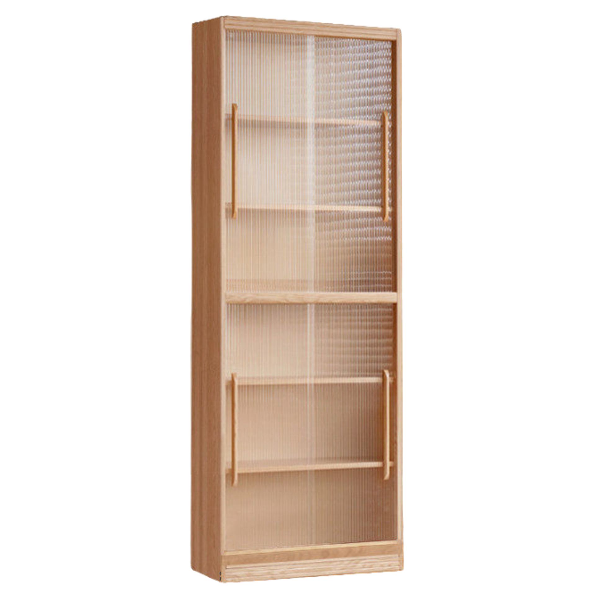 Ash, Oak, Cherry Solid Wood Bookshelf Integrated Wall-Mounted Minimalist