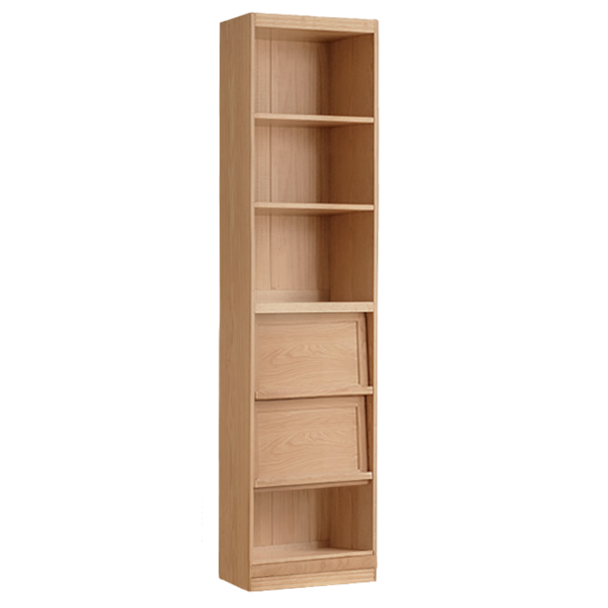 Ash, Oak, Cherry Solid Wood Bookshelf Integrated Wall-Mounted Minimalist