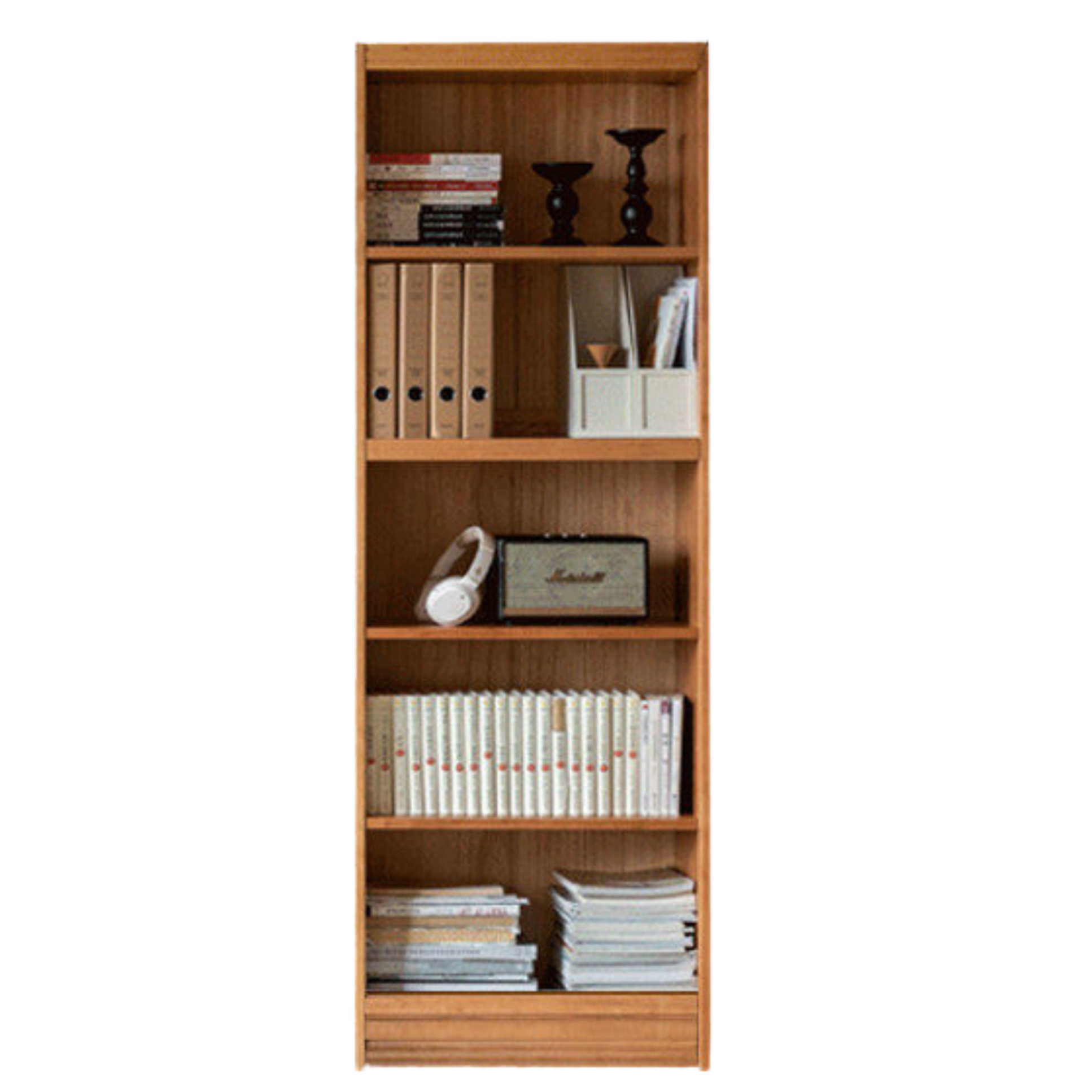 Ash, Oak, Cherry Solid Wood Bookshelf Integrated Wall-Mounted Minimalist