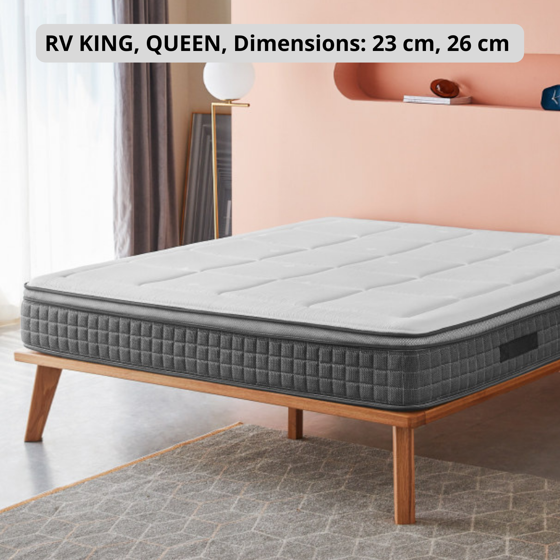 Latex Zero-Glue Mattress with Natural Jute Cover — Eco-Friendly, Soft, Thick Mattress with Independent Springs