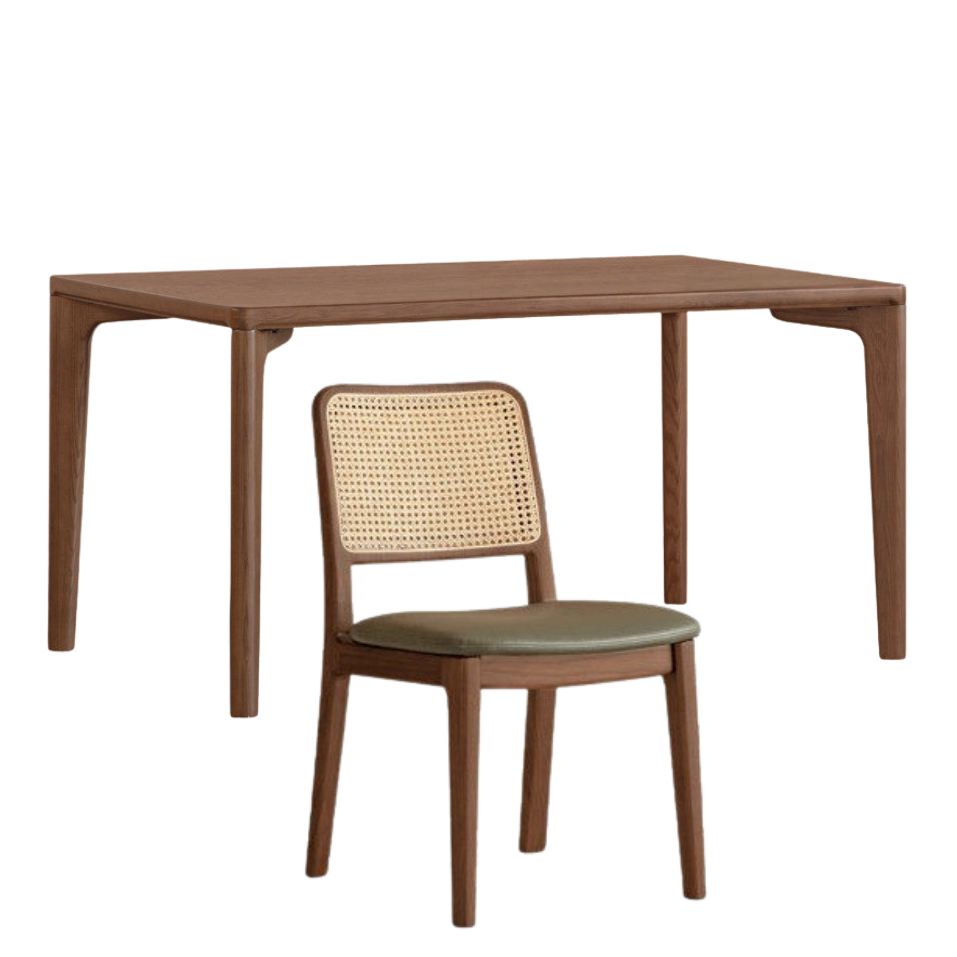 Ash Solid Wood Modern Minimalist Dining Table