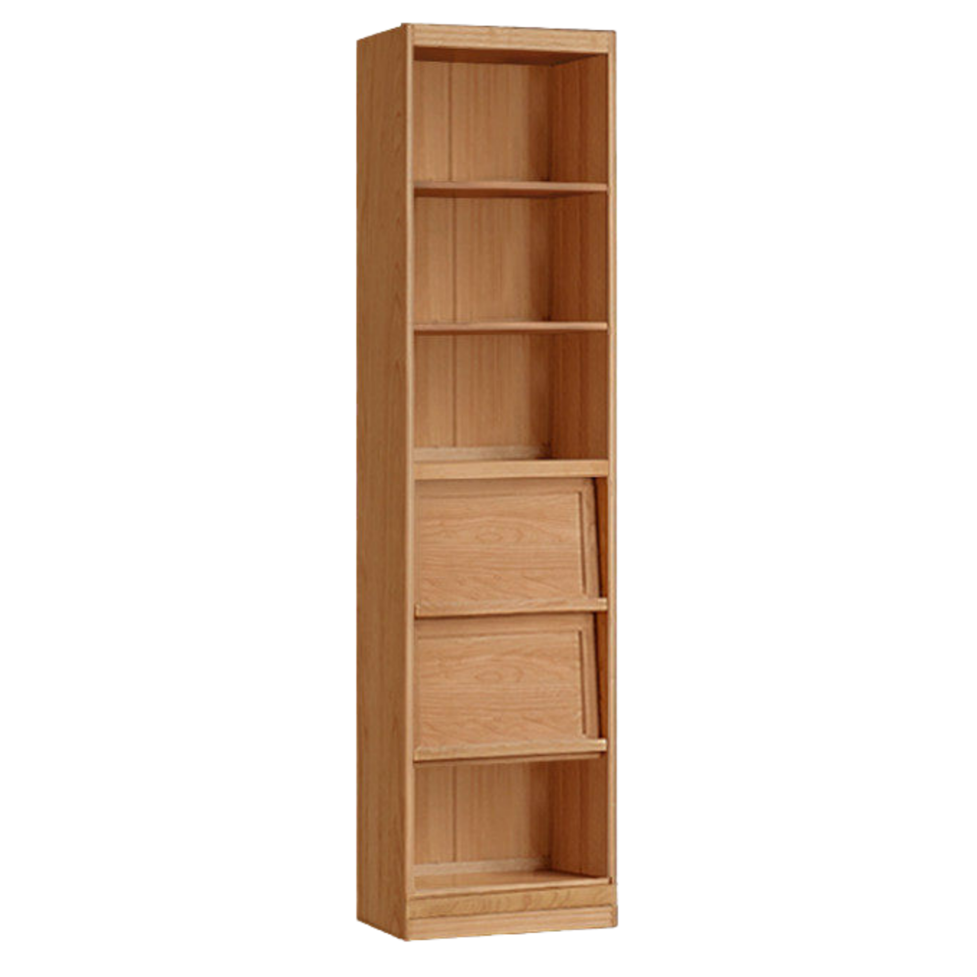 Ash, Oak, Cherry Solid Wood Bookshelf Integrated Wall-Mounted Minimalist