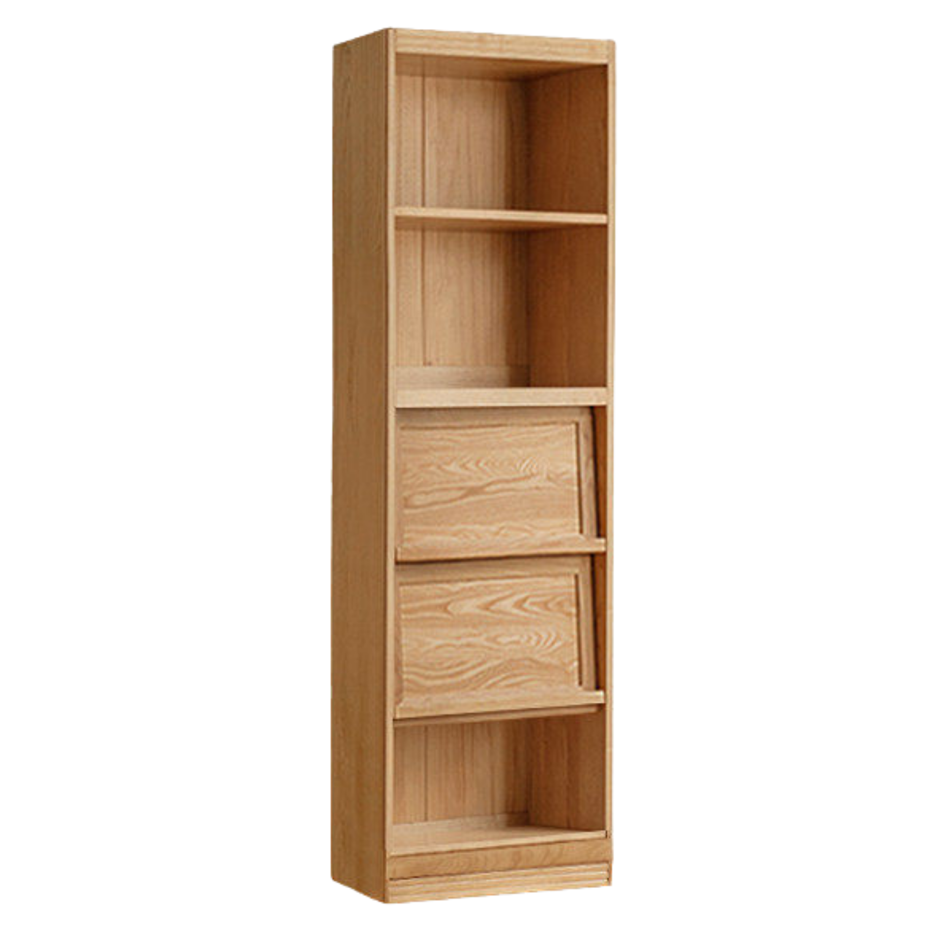 Ash, Oak, Cherry Solid Wood Bookshelf Integrated Wall-Mounted Minimalist