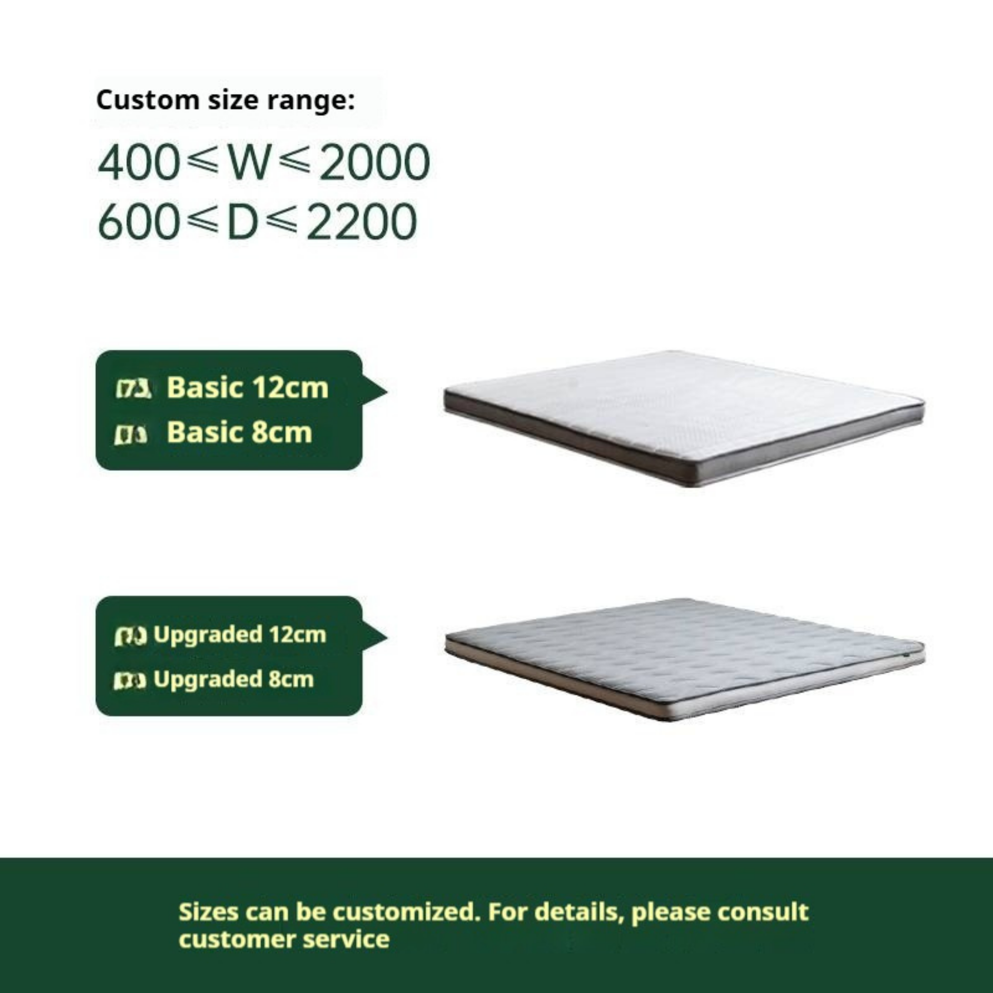 Eco-Friendly Coconut Palm and Bamboo Charcoal Latex Mattress — Zero-Glue, Antibacterial, Breathable, Thin Design