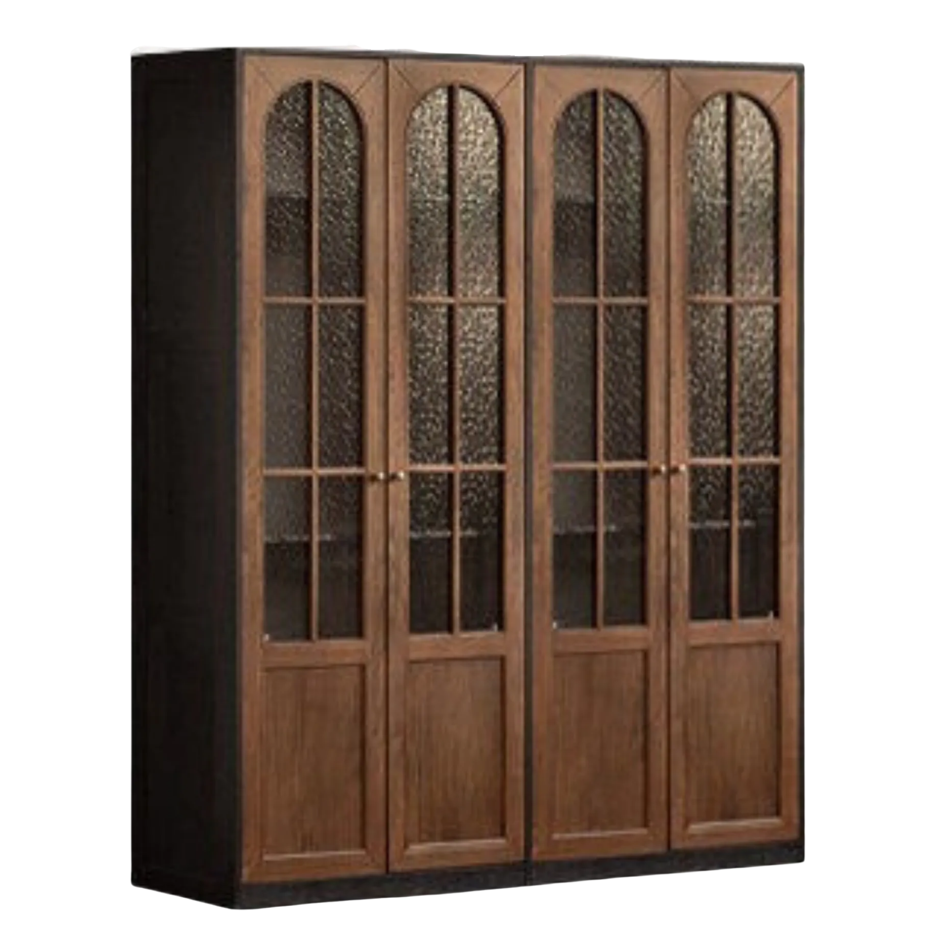 Black Walnut Solid Wood Wardrobe French Retro Style