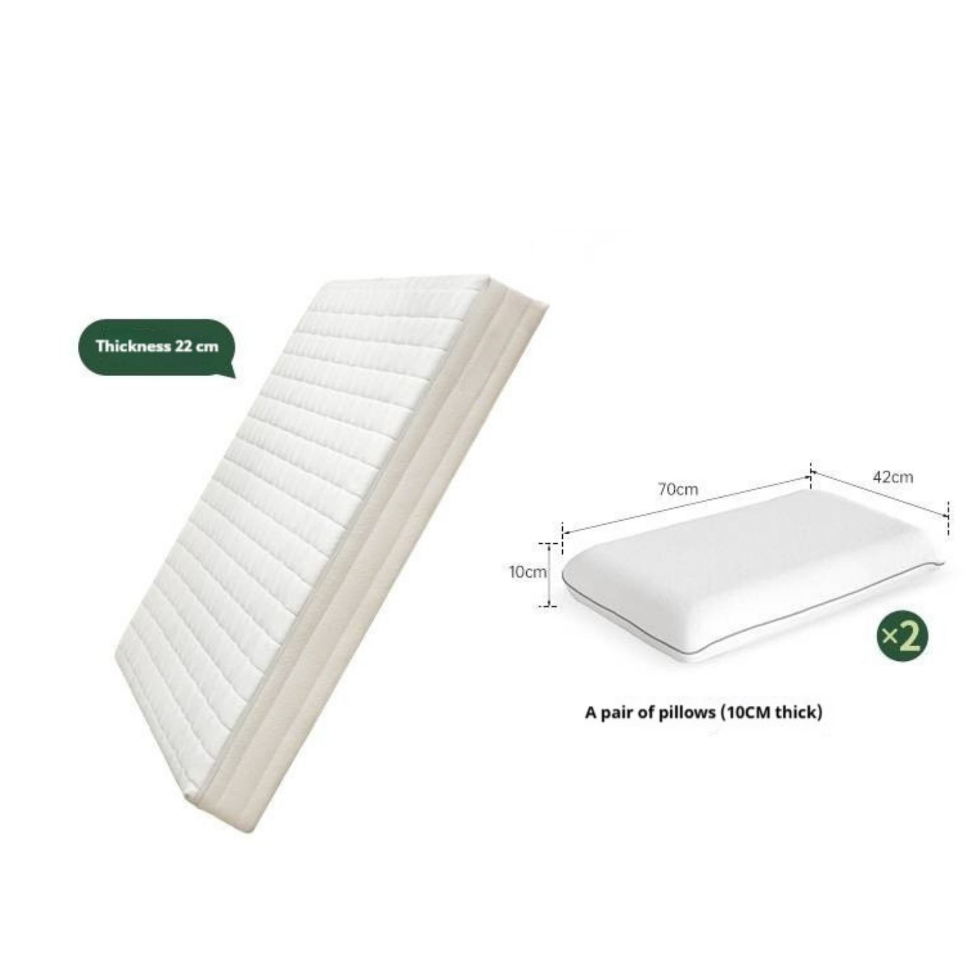 Zero-Glue Certified Natural Latex and Jute Mattress — Spring, Firm, Thick 22 cm