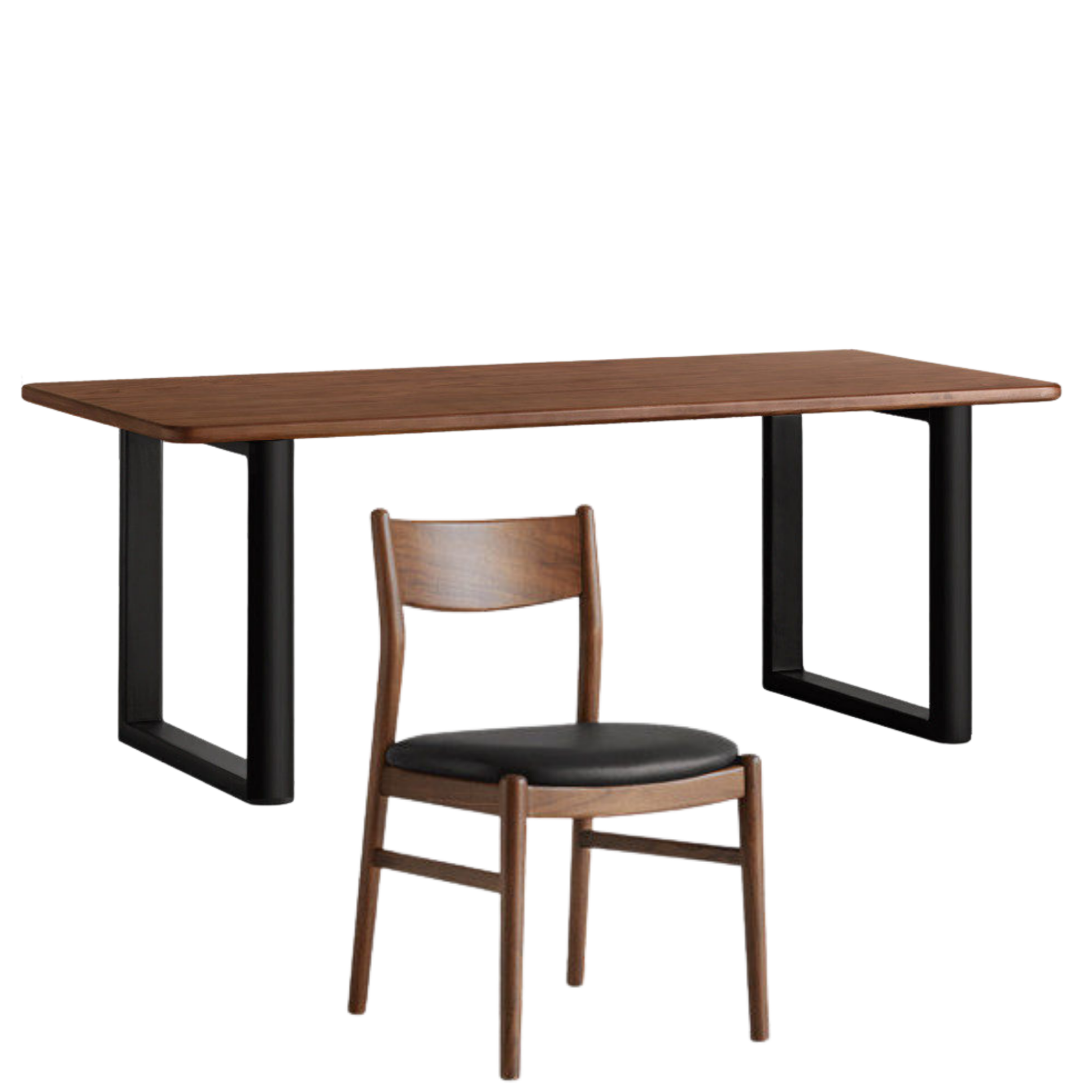 Black Walnut, Sandalwood Solid Wood Italian Light Luxury Dining Table