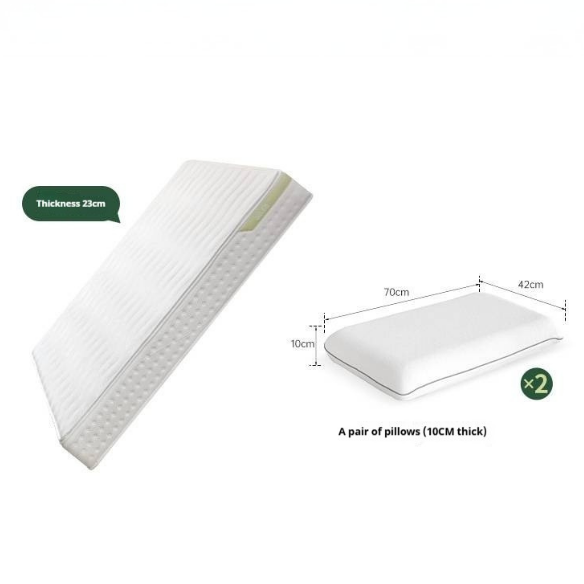 Zero-Glue Mattress: Customizable Home Mattress With Natural Coconut Fiber, Orthopedic Support, Firm Spring Base, And Latex Soft Layer, Dimensions: 22 cm, 23 cm 24 cm
