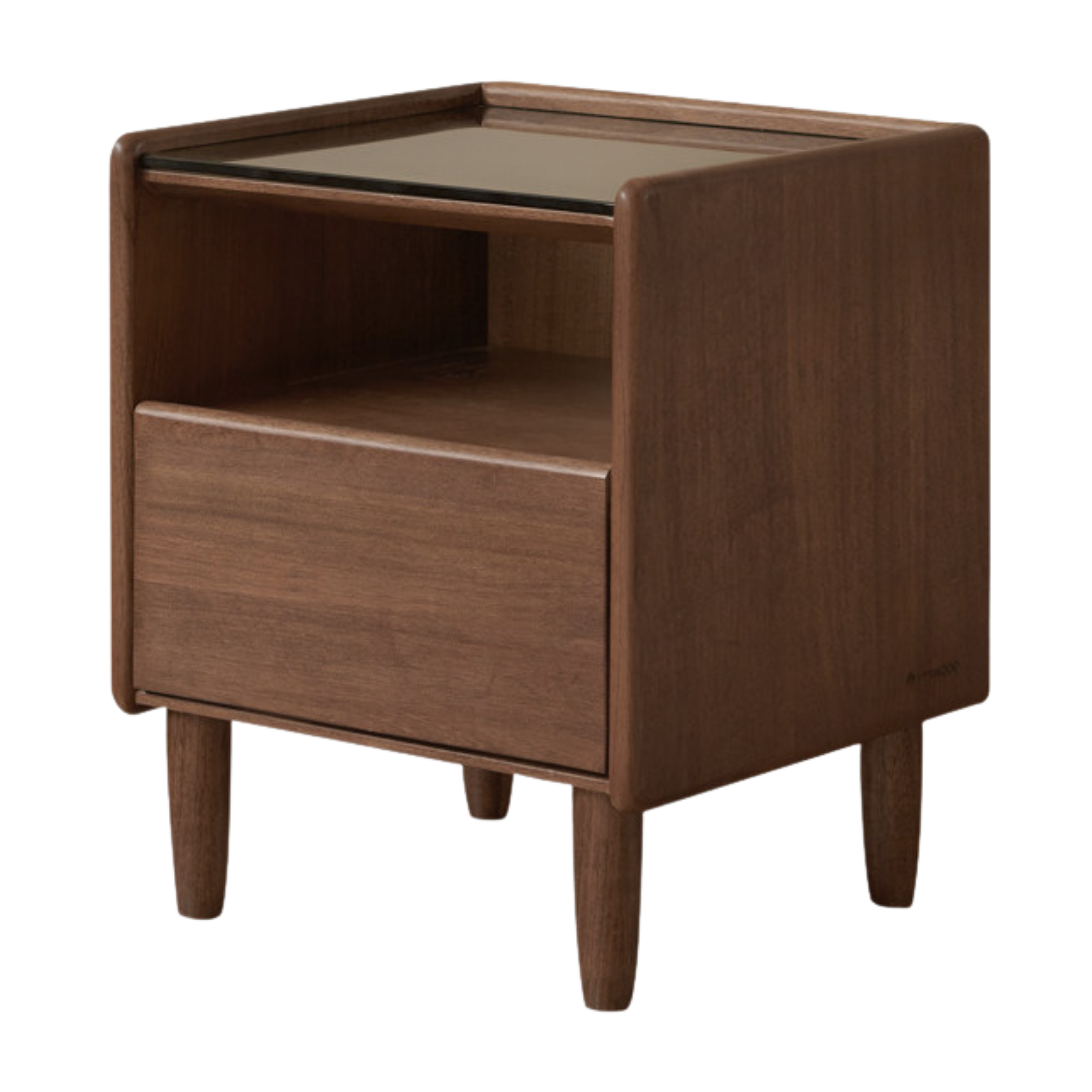 Black Walnut, Catalpa, Sandalwood Solid Wood Nightstand Modern Minimalist