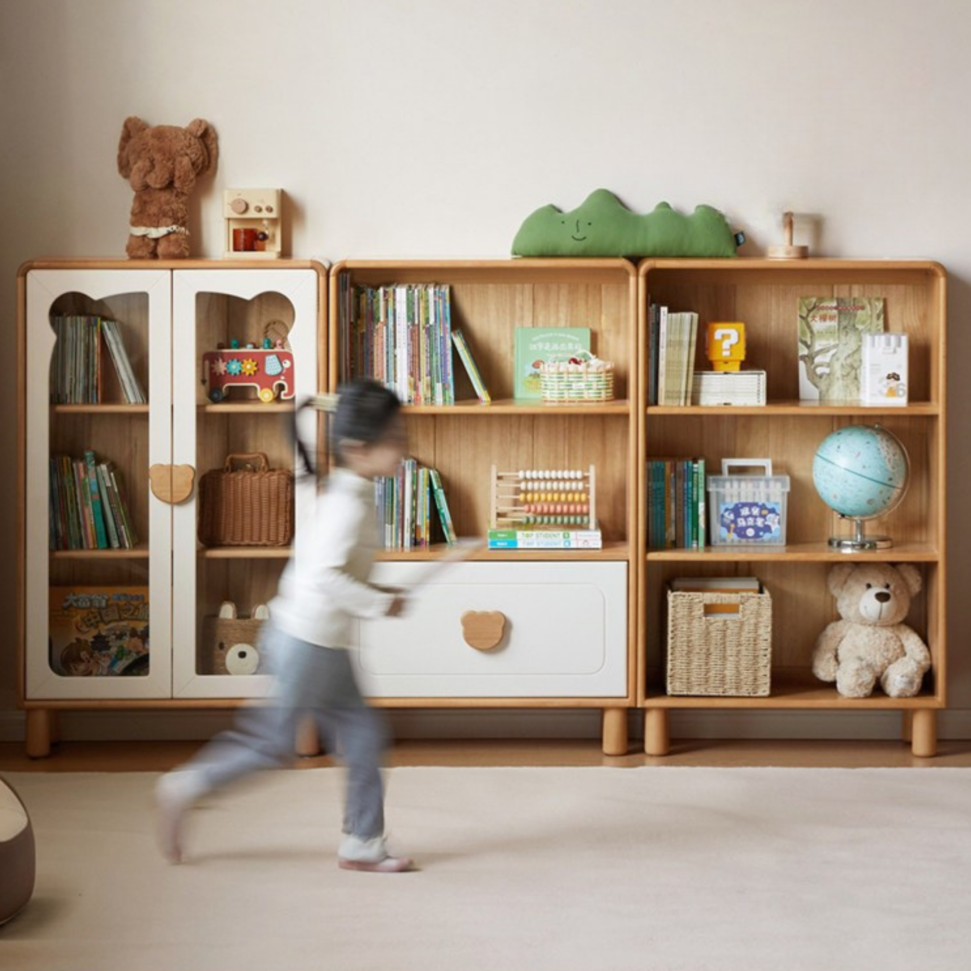 Beech Solid Wood Children's Bookshelf