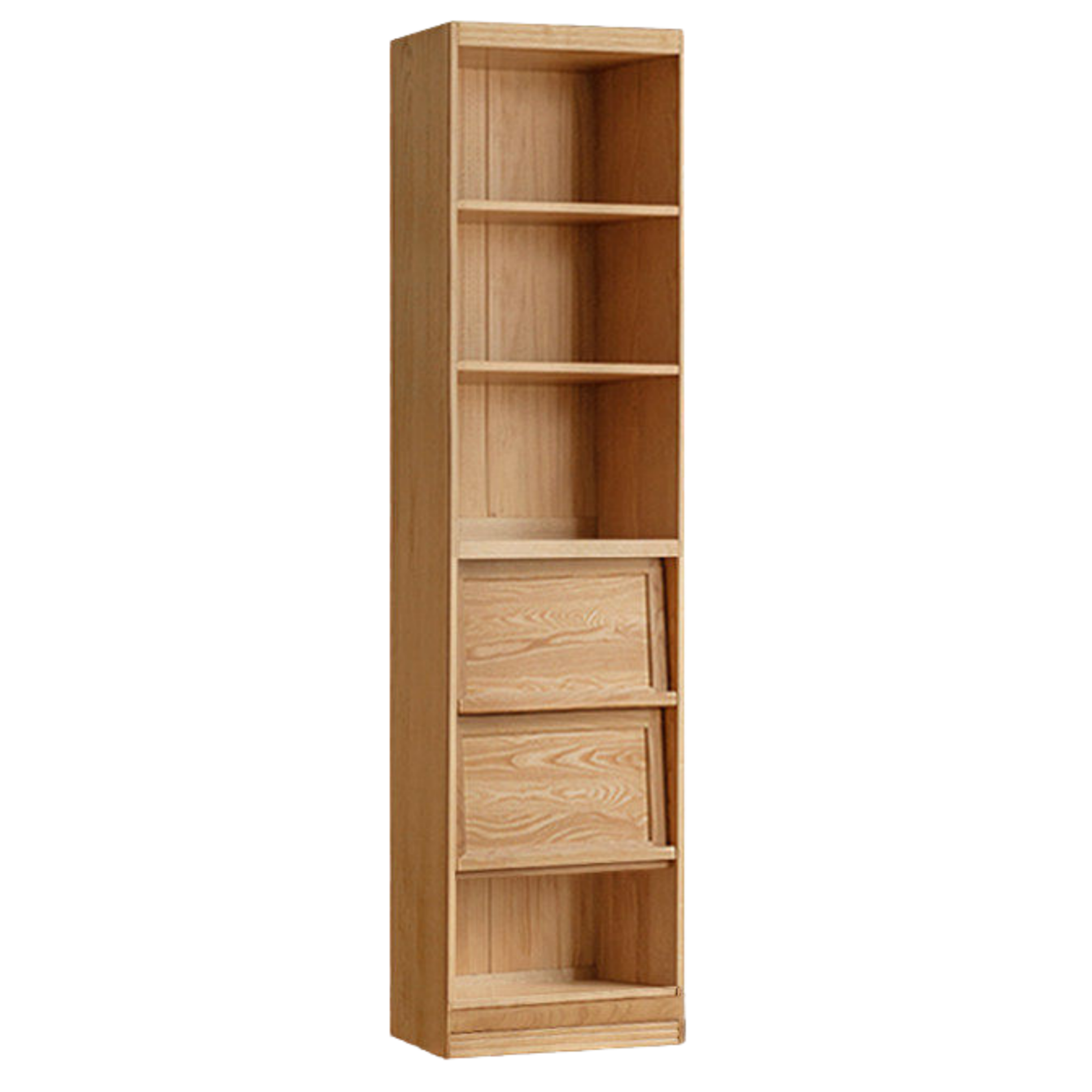 Ash, Oak, Cherry Solid Wood Bookshelf Integrated Wall-Mounted Minimalist