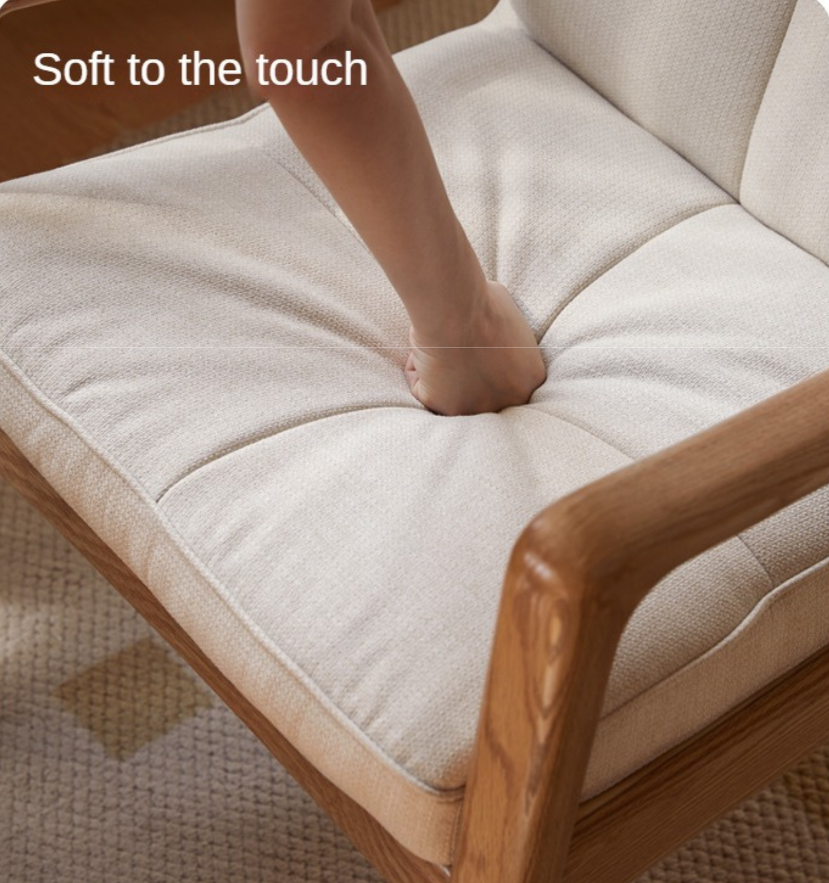 Oak Solid Wood Soft Padded Study Chair